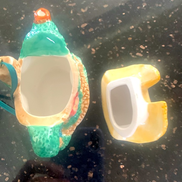 Hallmark 1995 mini teapot hanging ceramic decoration - Picture 5 of 6